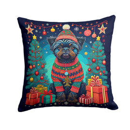 Affenpinscher Christmas Fabric Decorative Pillow