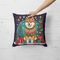 Akita Christmas Fabric Decorative Pillow