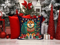 Akita Christmas Fabric Decorative Pillow