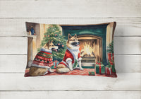 Akita Christmas Fabric Decorative Pillow