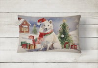 American Eskimo Christmas Fabric Decorative Pillow