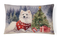 American Eskimo Christmas Fabric Decorative Pillow