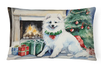 American Eskimo Christmas Fabric Decorative Pillow