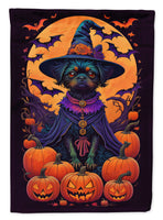 Affenpinscher Witchy Halloween House Flag