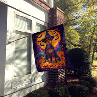 Airedale Terrier Witchy Halloween House Flag