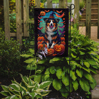 Australian Shepherd Witchy Halloween Garden Flag