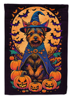 Australian Terrier Witchy Halloween House Flag