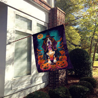 Basset Hound Witchy Halloween House Flag