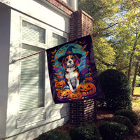 Beagle Witchy Halloween House Flag