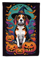 Beagle Witchy Halloween House Flag