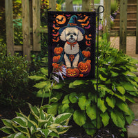 Bichon Frise Witchy Halloween Garden Flag