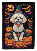 Bichon Frise Witchy Halloween Garden Flag