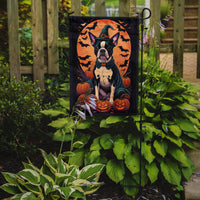 Boston Terrier Witchy Halloween Garden Flag