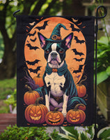 Boston Terrier Witchy Halloween Garden Flag