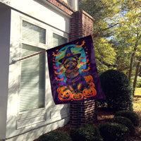 Cairn Terrier Witchy Halloween House Flag