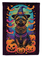 Cairn Terrier Witchy Halloween House Flag