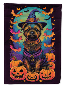 Cairn Terrier Witchy Halloween Garden Flag