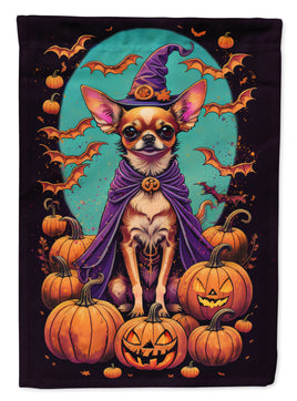 Chihuahua Witchy Halloween House Flag