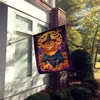 Chow Chow Witchy Halloween House Flag