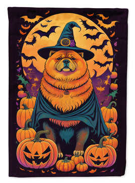 Chow Chow Witchy Halloween House Flag