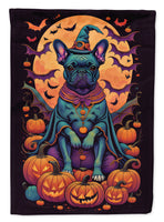 Black French Bulldog Witchy Halloween Garden Flag