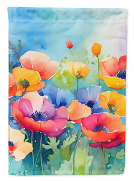 Anemones in Watercolor House Flag