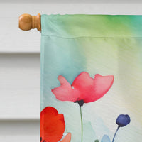 Anemones in Watercolor House Flag