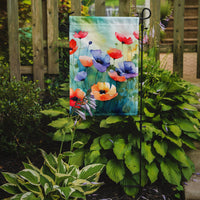 Anemones in Watercolor Garden Flag