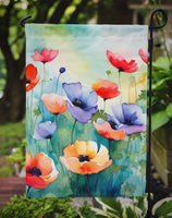 Anemones in Watercolor Garden Flag