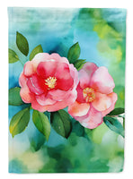 Alabama Camellia in Watercolor Garden Flag