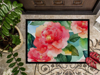 Alabama Camellia in Watercolor Doormat 18x27