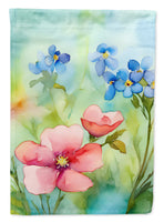 Alaska Forget-me-nots in Watercolor House Flag