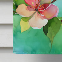 Arkansas Apple Blossom in Watercolor House Flag