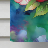 Arkansas Apple Blossom in Watercolor House Flag