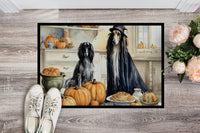 Afghan Hound Fall Kitchen Pumpkins Indoor or Outdoor Mat 24x36