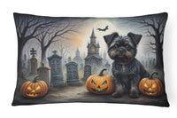 Affenpinscher Spooky Halloween Fabric Decorative Pillow