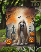 Afghan Hound Spooky Halloween Garden Flag