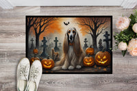 Afghan Hound Spooky Halloween Indoor or Outdoor Mat 24x36