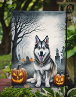 Alaskan Malamute Spooky Halloween Garden Flag