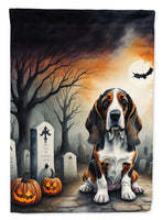 Basset Hound Spooky Halloween House Flag