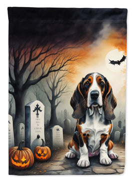 Basset Hound Spooky Halloween Garden Flag