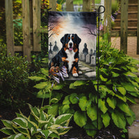 Bernese Mountain Dog Spooky Halloween Garden Flag