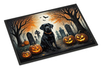 Black Labrador Retriever Spooky Halloween Indoor or Outdoor Mat 24x36