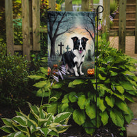 Border Collie Spooky Halloween Garden Flag