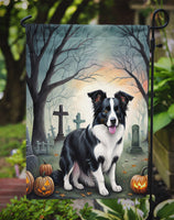 Border Collie Spooky Halloween Garden Flag