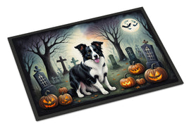 Border Collie Spooky Halloween Indoor or Outdoor Mat 24x36