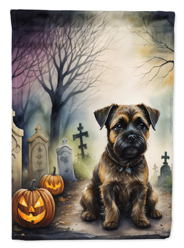 Border Terrier Spooky Halloween House Flag