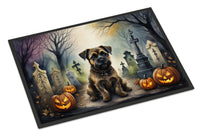 Border Terrier Spooky Halloween Indoor or Outdoor Mat 24x36