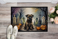 Border Terrier Spooky Halloween Doormat 18x27