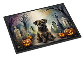 Border Terrier Spooky Halloween Doormat 18x27